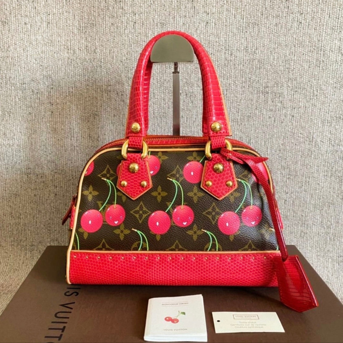 LOUIS VUITTON Takashi Murakami M95001 Monogram Cherry Neo Deauville 2005 limited edition
