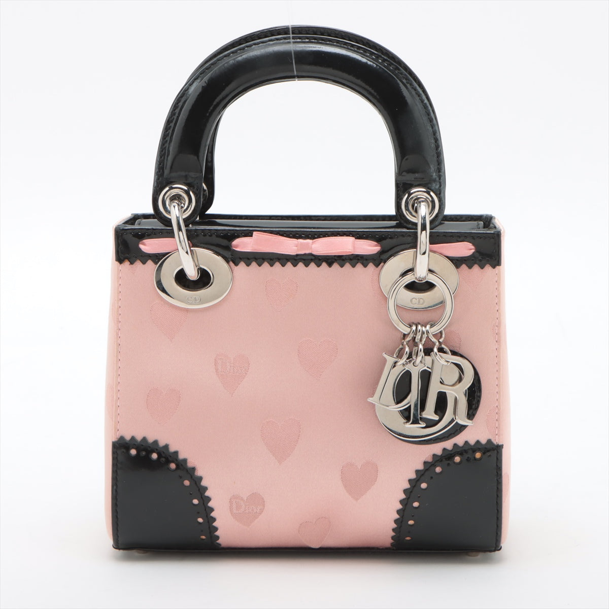 Pre Owned - Christian Dior Vintage Lady Pink Black enamel Handbag- Ginza limited edition 2004