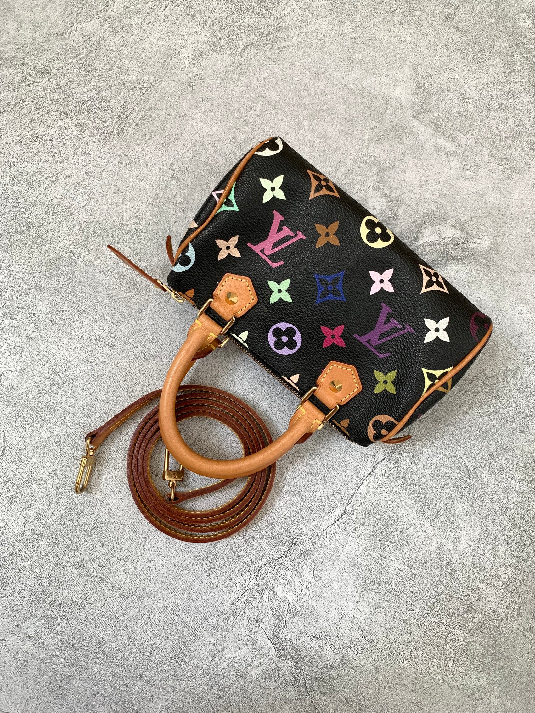 Louis Vuitton Black Multicolor Nano with strap