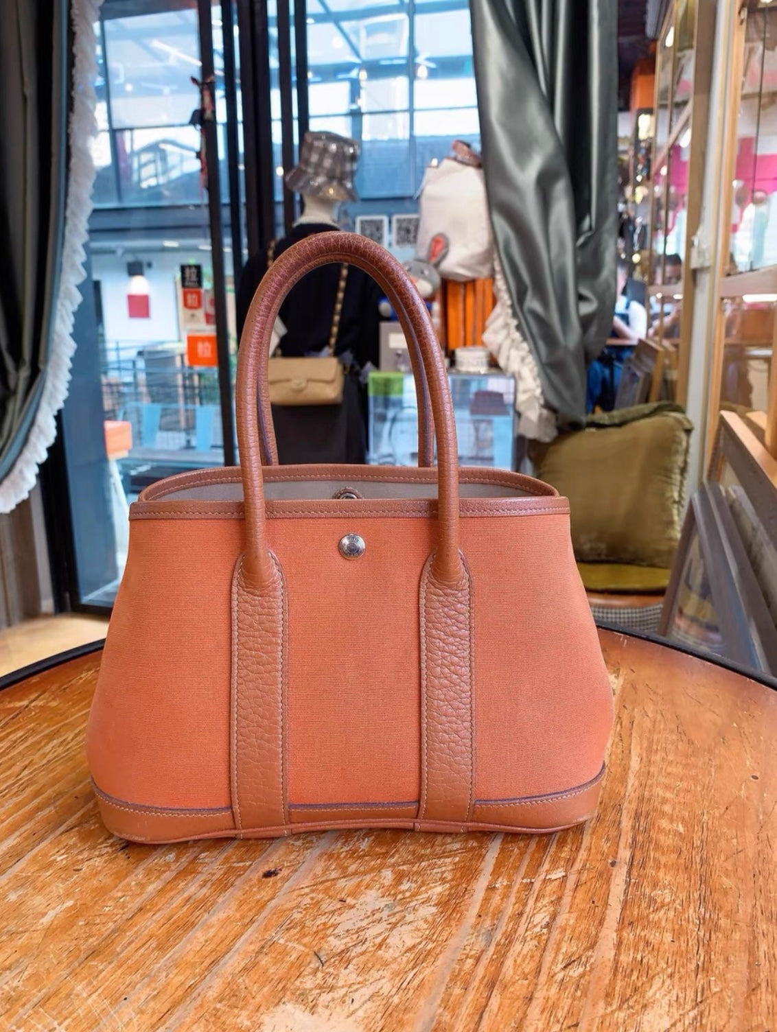 Hermes vintage orange Mini 23cm Garden party bag