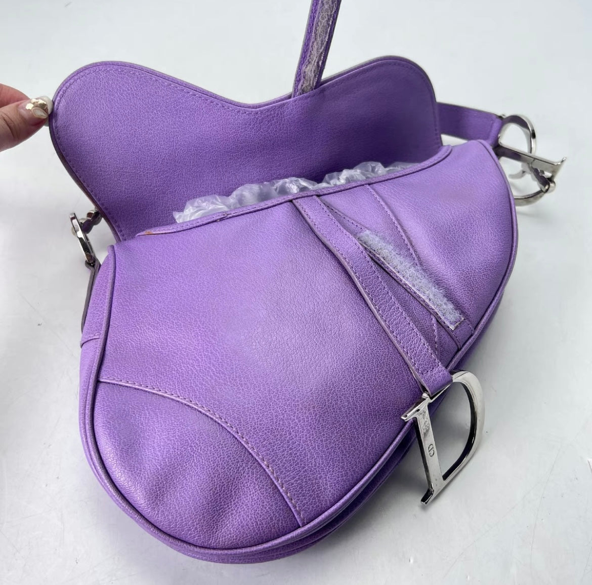 Rare Dior vintage Purple saddle Bag