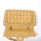 Pre-Owned Chanel Grid Stitch Classic Flap Shoulder Bag in Beige - Classic Charmers