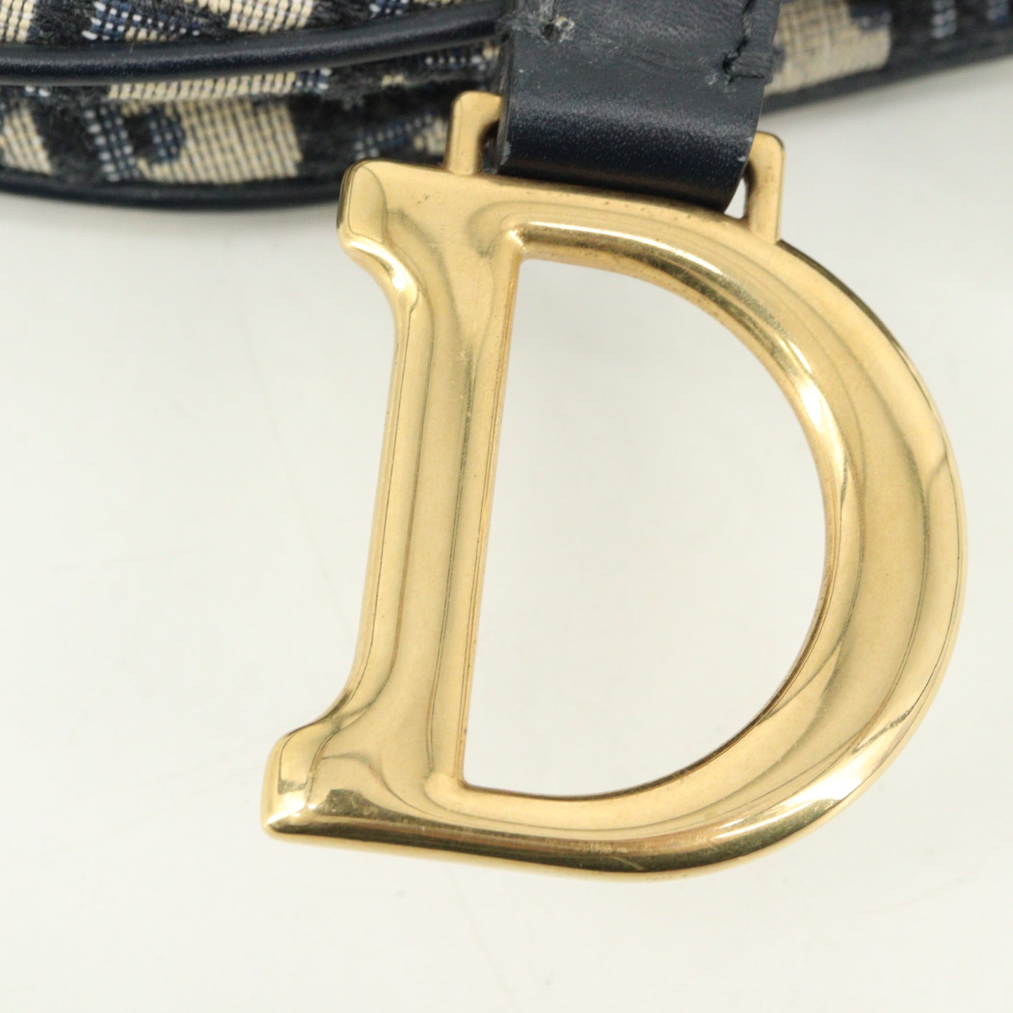 Pre Owned - Christian Dior Oblique Mini Saddle Bag Blue