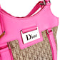 Christian Dior Pink 
 Monogram Trotter Tote Street Chic Shoulder Bag Beige