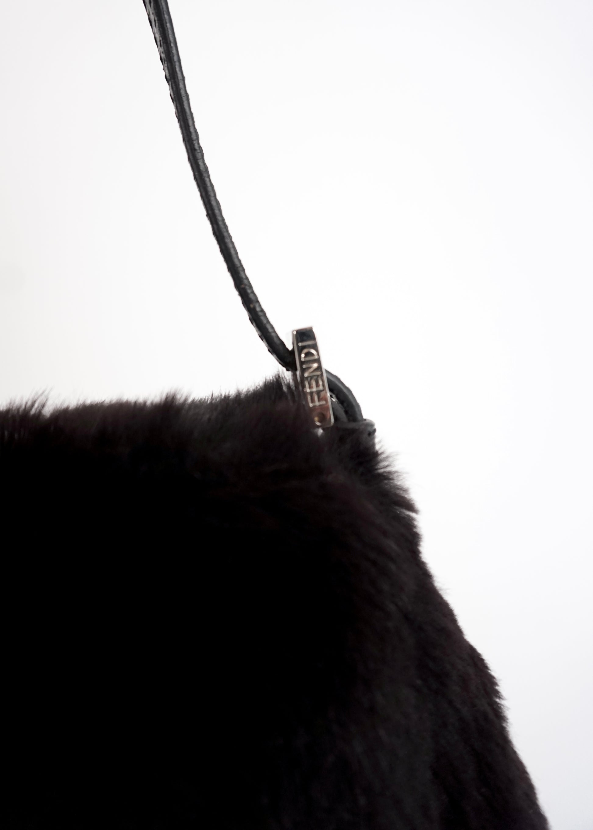 Pre-Owned Fendi Baguette Pony Hair Leather Shoulder Bag Black - Classic Charmers