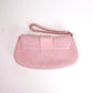 Pre-Owned Christian Dior Street Chic Pochette Pink Suede with Silver Hardware - Classic Charmers