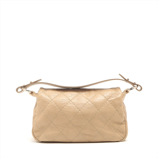 Chanel On The Road Flap Bag beige hobo shoulder bag