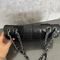 Pre-Owned Chanel Vintage PatchWork Black Silver Hardware Classic Flap