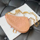 Rare Christian Dior by John Galliano Fall 00 Saddle Bag in Pink Ostrich Leather