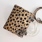 Pre-Owned Christian Dior Lady mini Dior Leopard-Print Leather 2-Way Handbag with Acrylic Handles - Classic Charmers