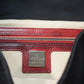 Pre-Owned Fendi Baguette Beaded Floral Embroidery Satin Bag with Red Strap