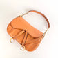 Christian Dior vintage brown Leather Double Saddle Bag