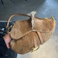 Dior vintage Pony Hair Saddle Bag Brown