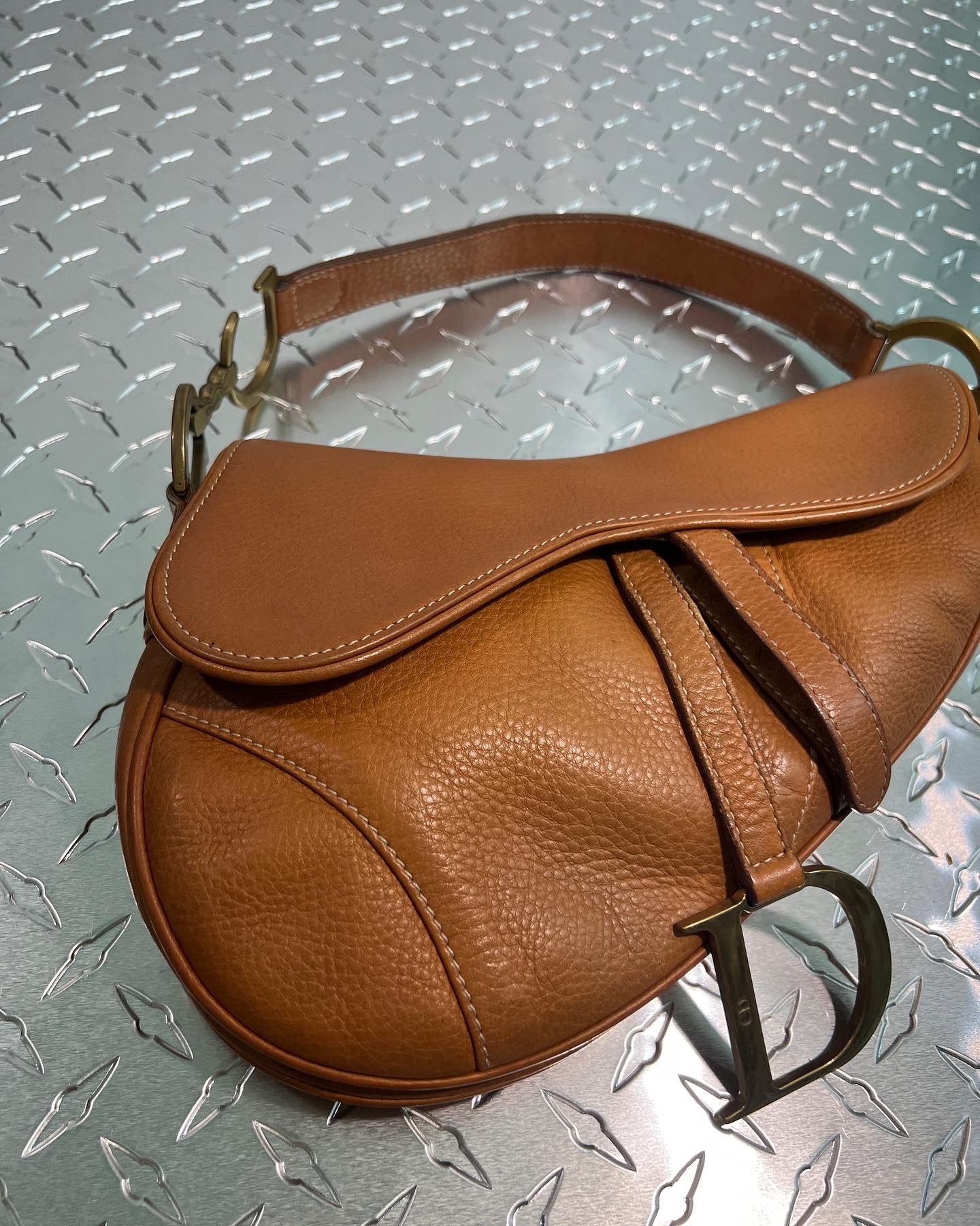 Christian Dior Vintage Brown leather Saddle Bag No.3