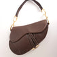 Pre-Owned Christian Dior Saddle Bag Brown Leather with Gold Hardware - Classic Charmers