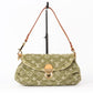 Pre Owned - Louis Vuitton Vintage Olive Green Denim Hobo Shoulder bag