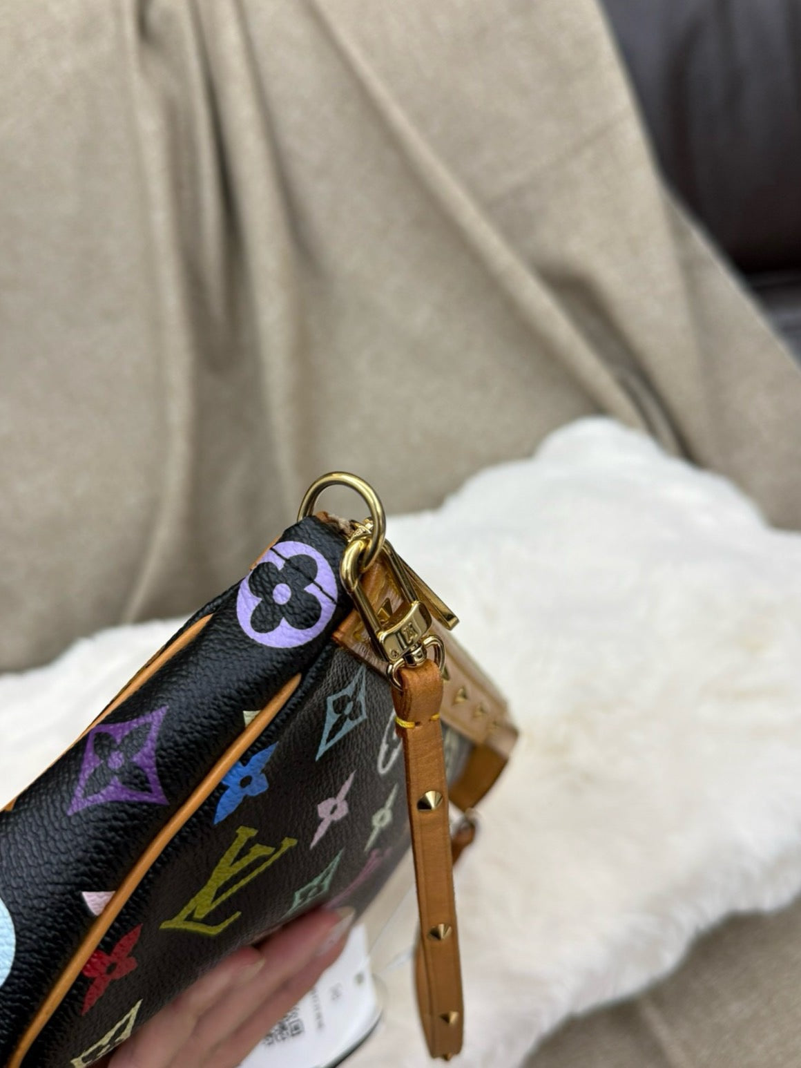 LOUIS VUITTON
Black Monogram Multicolor Accessories Pochette Bag