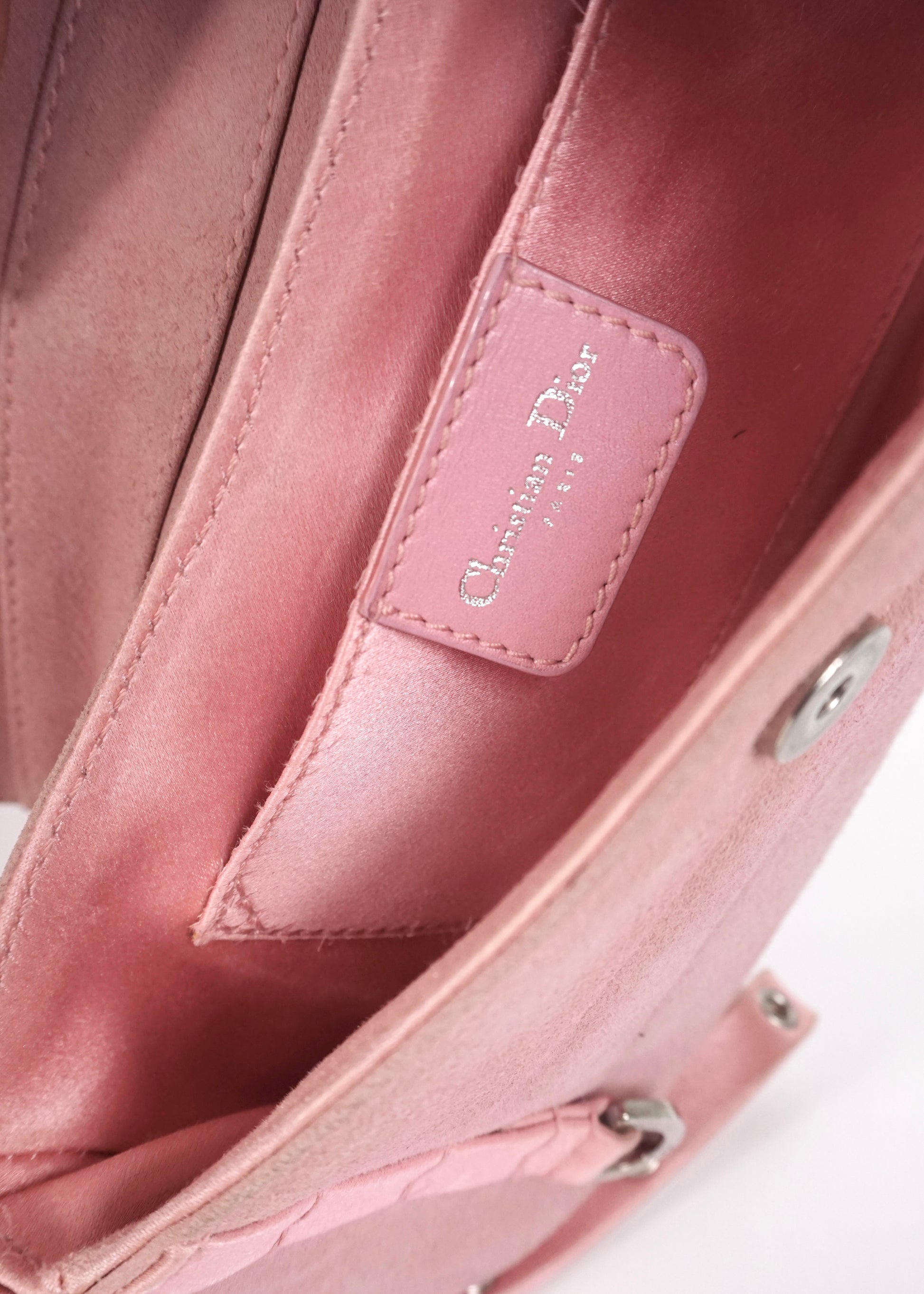 Pre-Owned Christian Dior Street Chic Pochette Pink Suede with Silver Hardware - Classic Charmers