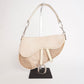 Pre-Owned Christian Dior Saddle Bag Canvas with Leather Trim Beige - Classic Charmers