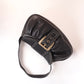 Pre-Owned Celine Buckle Flap Shoulder Bag Black Leather with Contrast Stitching - Classic Charmers
