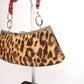 Pre-Owned Dior Leopard Pony Hair Red Leather Shoulder Bag with Ring Hardware - Classic Charmers