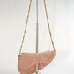 Rare Christian Dior by John Galliano Fall 00 Saddle Bag in Pink Ostrich Leather