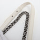 Pre-Owned Chanel Boy Chanel Fur × Leather Chain Shoulder Bag Beige Silver Metal