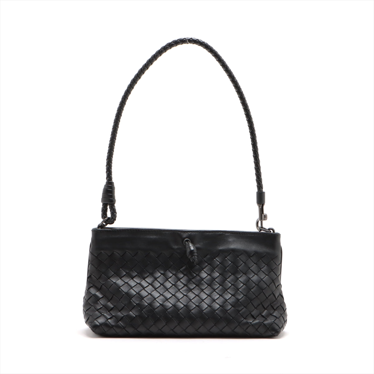 Pre-Owned Bottega Veneta Intrecciato Leather Shoulder bag Black