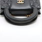 Pre-Owned Chanel Shiny Aged Calfskin Quilted Nano Kelly Black Gold Metal