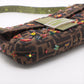 Pre-Owned Fendi Mamma Baguette Lizard x canvas Shoulder bag