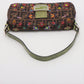 Pre-Owned Fendi Mamma Baguette Lizard x canvas Shoulder bag
