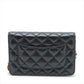 Pre-Owned Chanel 2.55 Lambskin Wallet on Chain Shoulder Bag Black Gold Metal - Classic Charmers