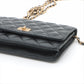 Pre-Owned Chanel 2.55 Lambskin Wallet on Chain Shoulder Bag Black Gold Metal - Classic Charmers