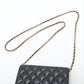 Pre-Owned Chanel 2.55 Lambskin Wallet on Chain Shoulder Bag Black Gold Metal - Classic Charmers