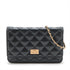 Pre-Owned Chanel 2.55 Lambskin Wallet on Chain Shoulder Bag Black Gold Metal - Classic Charmers