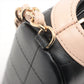 Pre-Owned Chanel Girl Chanel Lambskin Chain Shoulder Bag Chocolate Bar Black Pink