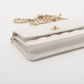 Pre-Owned Chanel Matelasse Lambskin Chain Wallet hearts White Gold Metal (metal serial sticker) - Classic Charmers