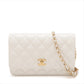 Pre-Owned Chanel Matelasse Lambskin Chain Wallet hearts White Gold Metal (metal serial sticker) - Classic Charmers
