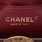 Chanel Coco mini Mark Vintage calf Chain Shoulder Bag Bordeaux Gold Metal - Classic Charmers