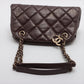 Chanel Coco mini Mark Vintage calf Chain Shoulder Bag Bordeaux Gold Metal - Classic Charmers