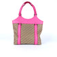Christian Dior Pink 
 Monogram Trotter Tote Street Chic Shoulder Bag Beige