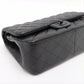 Pre-Owned Chanel DEKAMATRASSE 30 so black jumbo Lambskin Double classic flap