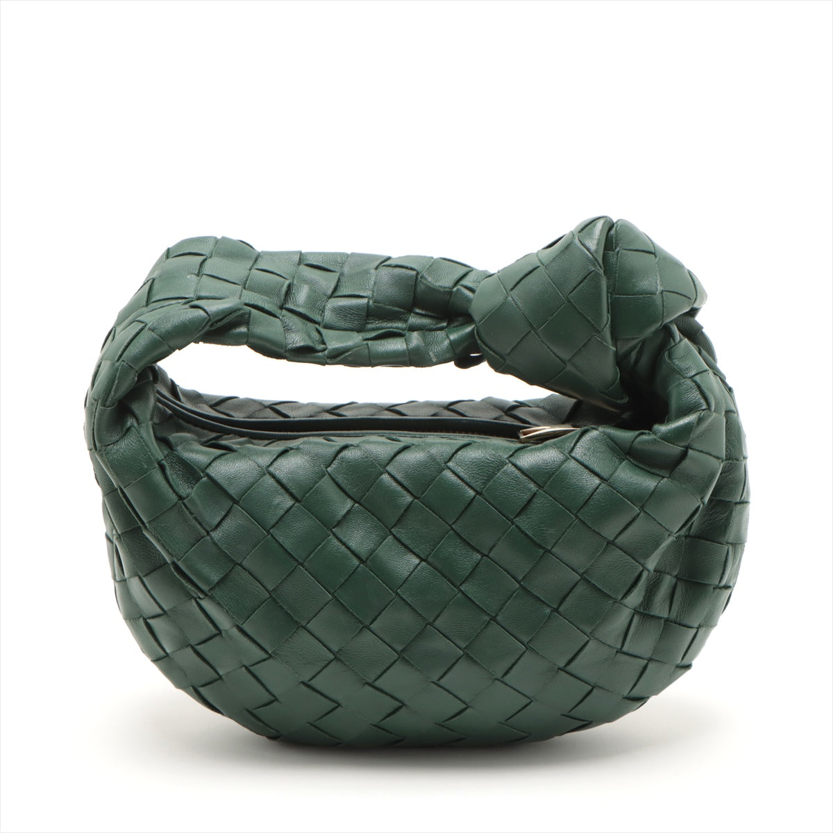 Pre-Owned Bottega Veneta Intrecciato Candy Jodi Leather Hand bag Dark green