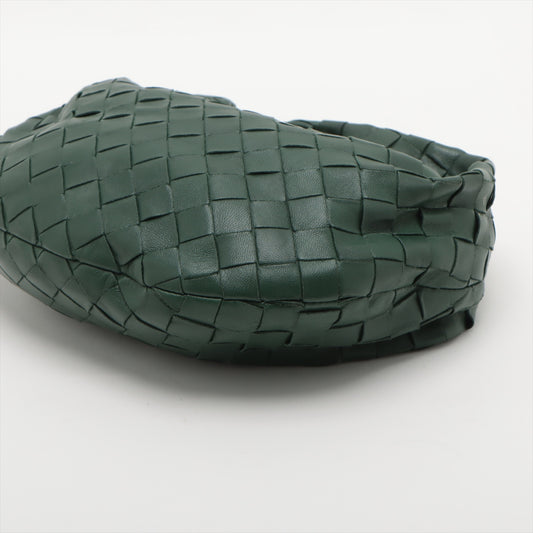 Pre-Owned Bottega Veneta Intrecciato Candy Jodi Leather Hand bag Dark green