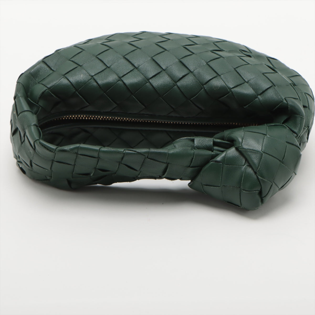 Pre-Owned Bottega Veneta Intrecciato Candy Jodi Leather Hand bag Dark green