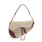 Pre-Owned Christian Dior Vinatge Saddle Bag Canvas Leather