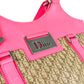 Christian Dior Pink 
 Monogram Trotter Tote Street Chic Shoulder Bag Beige