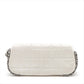 Pre-Owned Chanel Chocolate Bar Lambskin Chain Shoulder Bag White Silver Metal - Classic Charmers