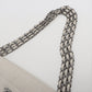 Pre-Owned Chanel Chocolate Bar Lambskin Chain Shoulder Bag White Silver Metal - Classic Charmers