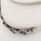 Pre-Owned Chanel Chocolate Bar Lambskin Chain Shoulder Bag White Silver Metal - Classic Charmers